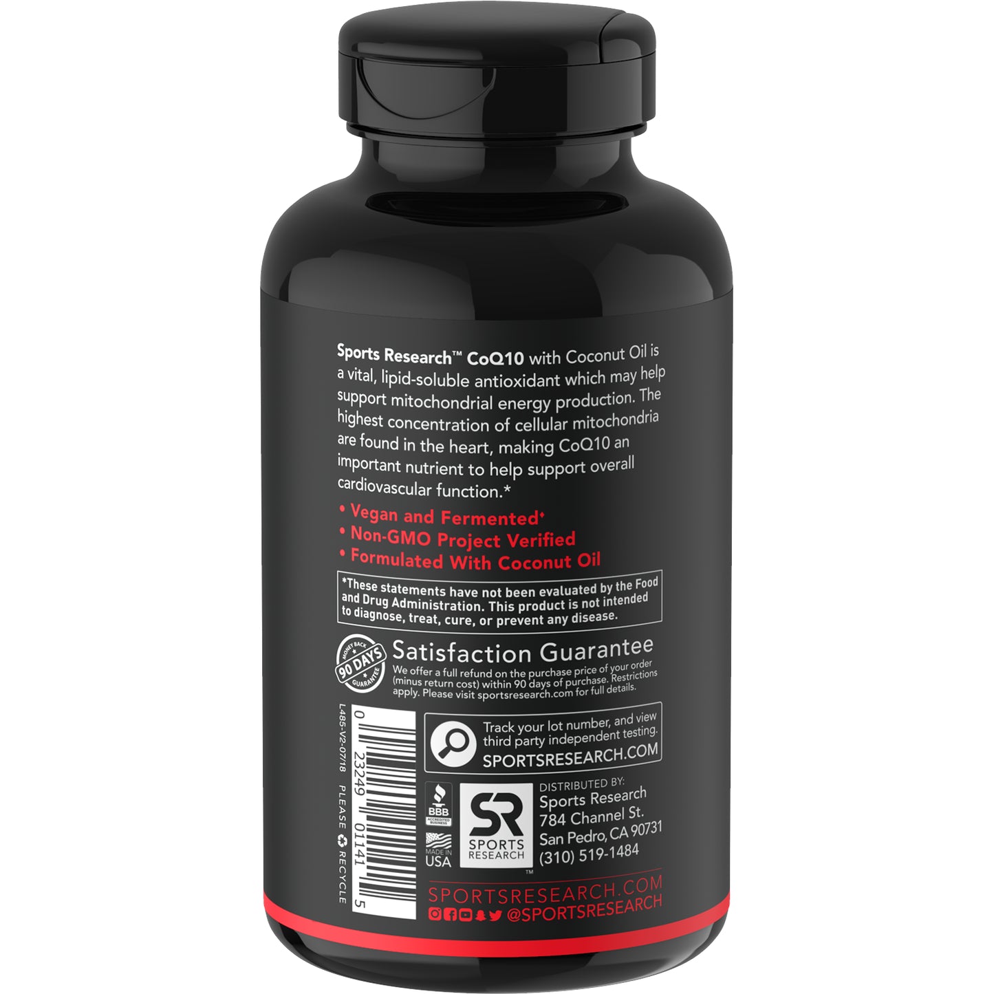 Sports Research Coq10 with Bioperine & Coconut Oil, Dietary Supplement, 100 Mg,