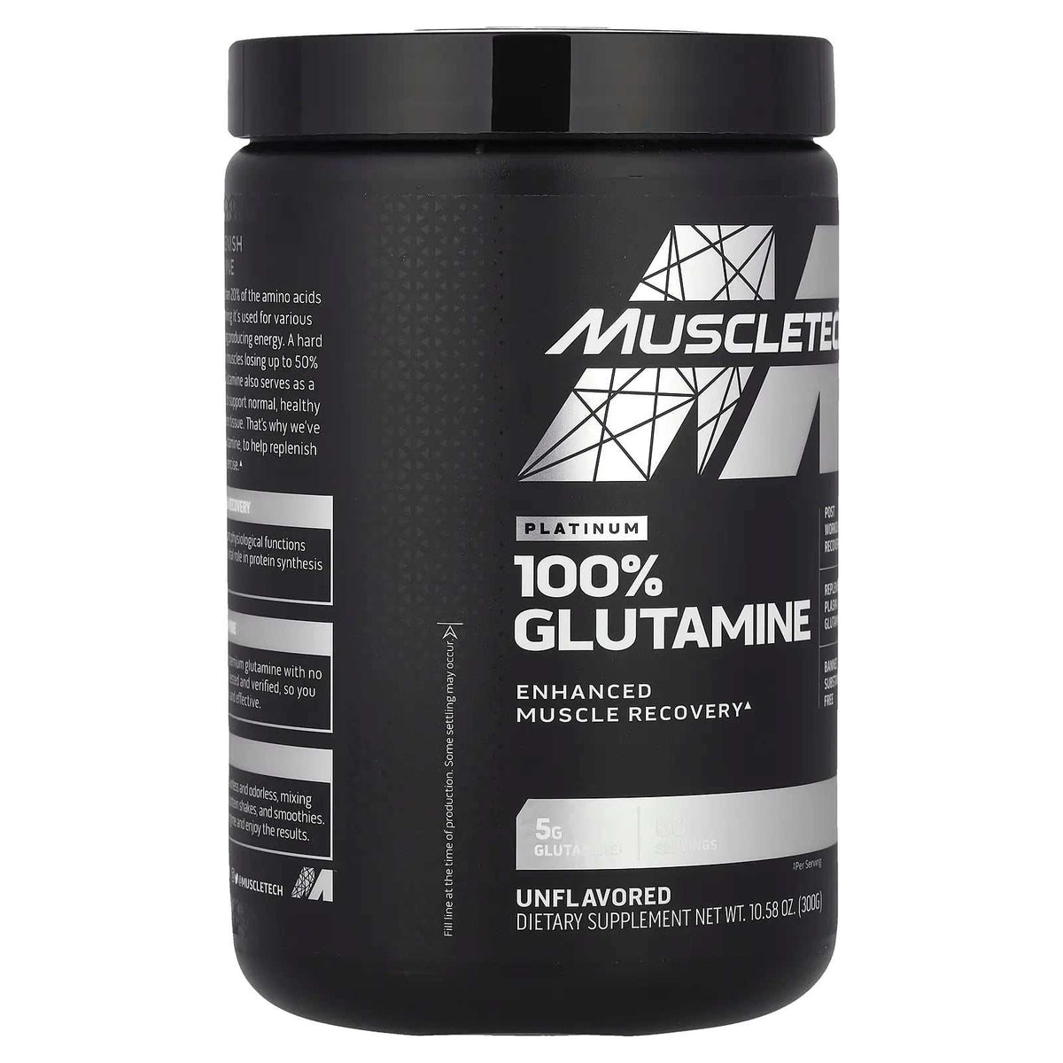 Platinum 100% Glutamine, Unflavored, 10.58 Oz (300 G)
