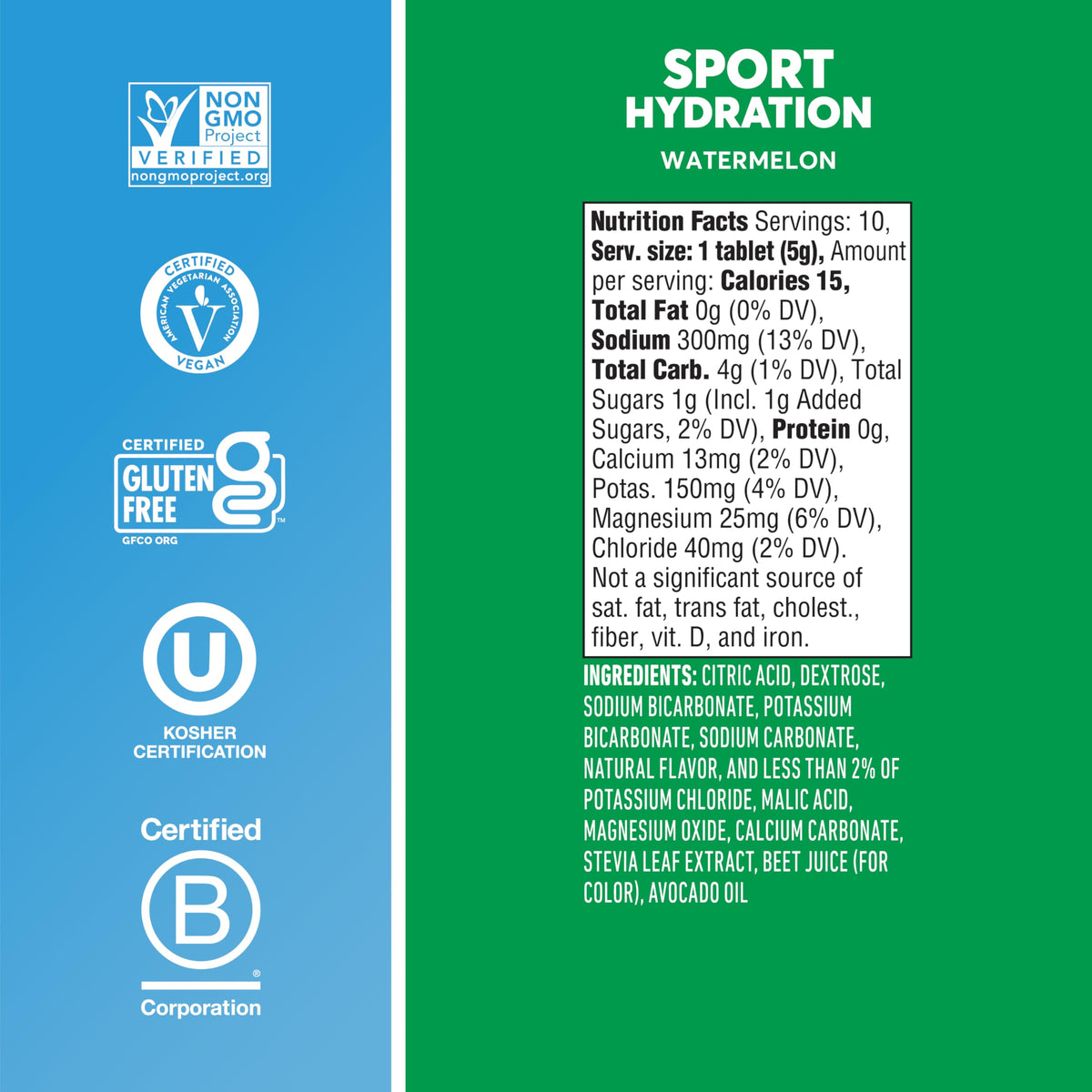 Nuun Sport Electrolyte Tablets Mixed Flavors, GF & Vegan, 4 Pack