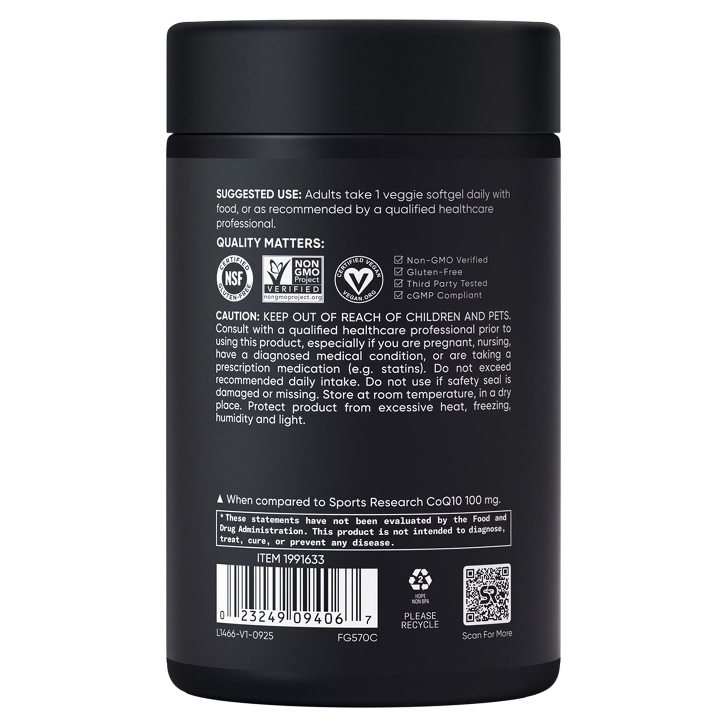Sports Research Coq10 200Mg, 150Ct