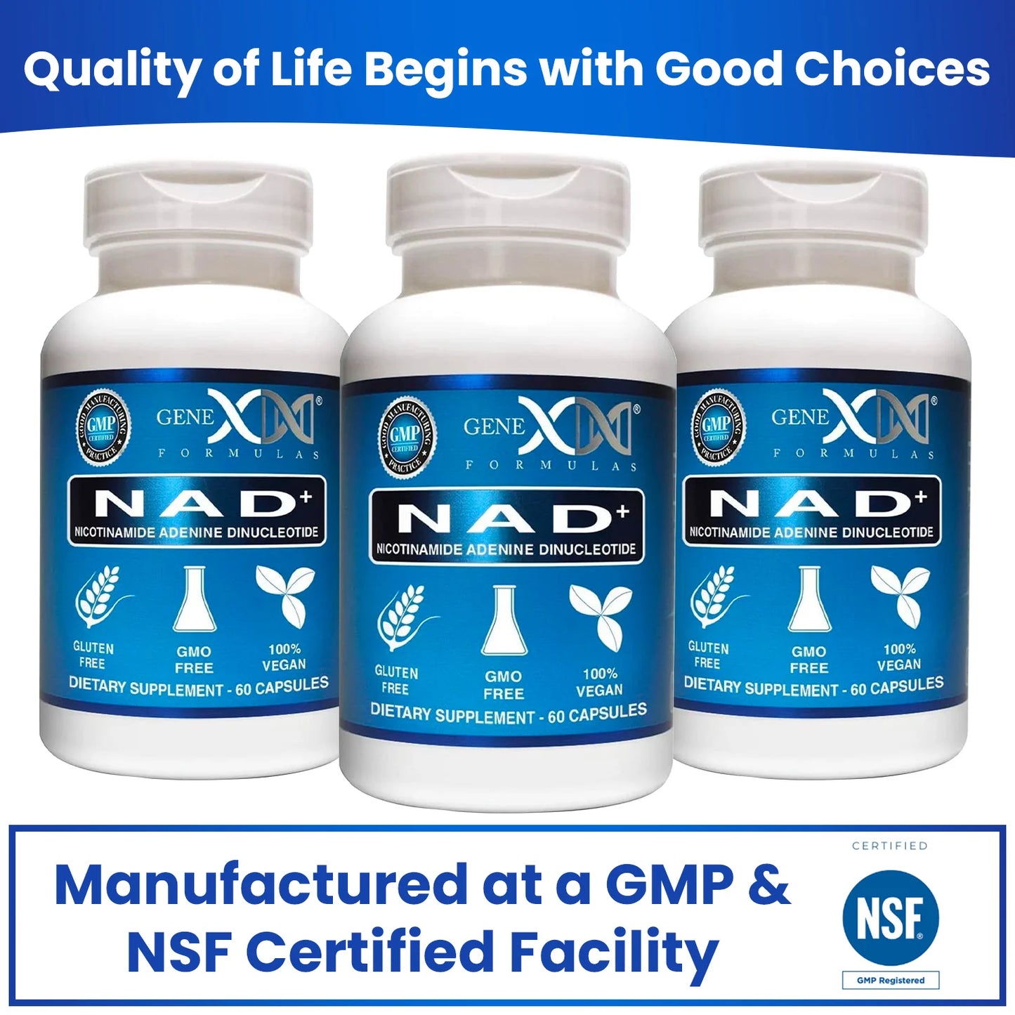 Genex NAD+ Nicotinamide Adenine Dinucleotide 250Mg (60 Capsules)