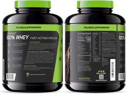 Combat 100% Whey Protein Powder, Chocolate Milk, Fast Recovery & Muscle Gain with Whey Isolate, High Protein Powder for Women & Men, Gluten Free, 5Lb, 67 Servings