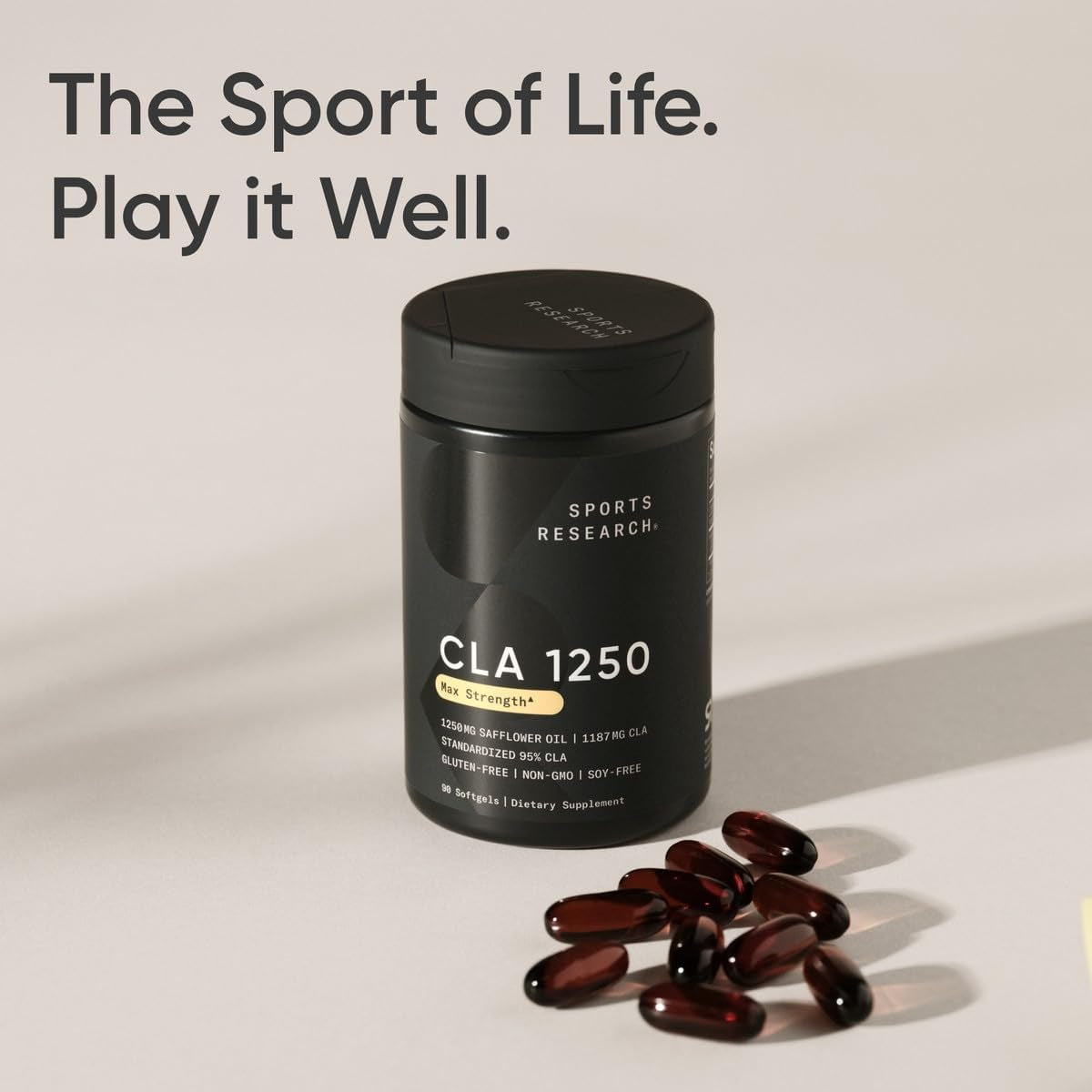 CLA - 1250Mg with Active Conjugated Linoleic Acid for Men and Women | Non-Gmo, Soy & Gluten Free - 95% (90 Softgels)