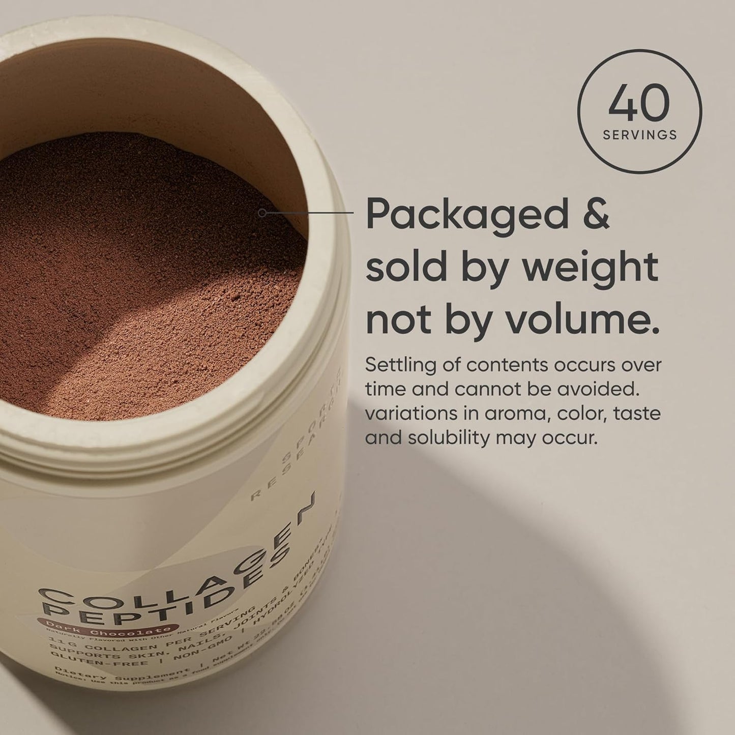 ® Collagen Peptides Protein Powder, 22.58Oz (Dark Chocolate) | Hydrolyzed Type 1 & 3 Collagen for Healthy Skin, Nails, & Joints - Grass-Fed, Non-Gmo, Gluten & Sugar-Free