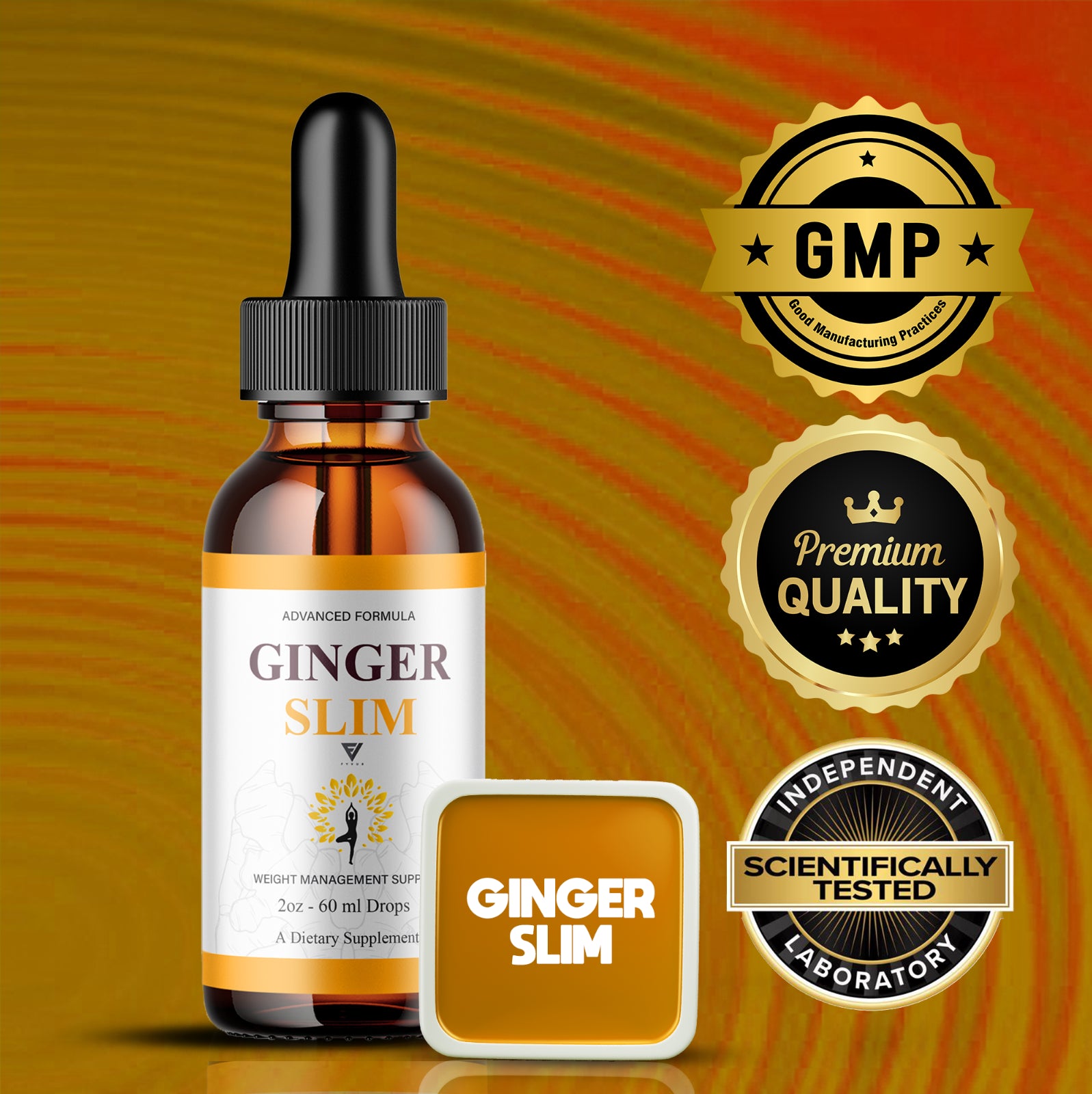 Ginger Slim Drops Extra Strength Gingerslim Wellness Supplement (2Oz)