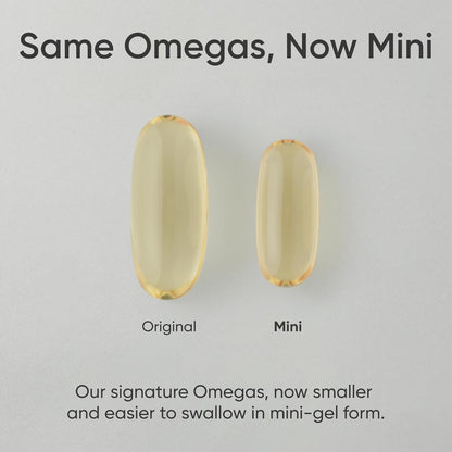 ® Omega-3 Fish Oil Minis from Wild Alaska Pollock, 120 Count | Easy to Swallow Mini-Softgel, Always Fresh Never Fishy, 690Mg EPA 260Mg DHA per Softgel, MSC Certified Sustainable, Non-Gmo