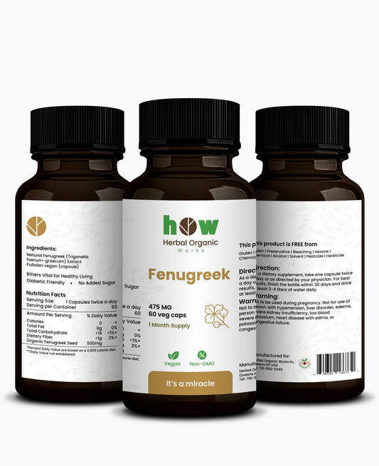 Fenugreek Capsules 60 Count | 475Mg for Digestion, Metabolism & Daily Wellness