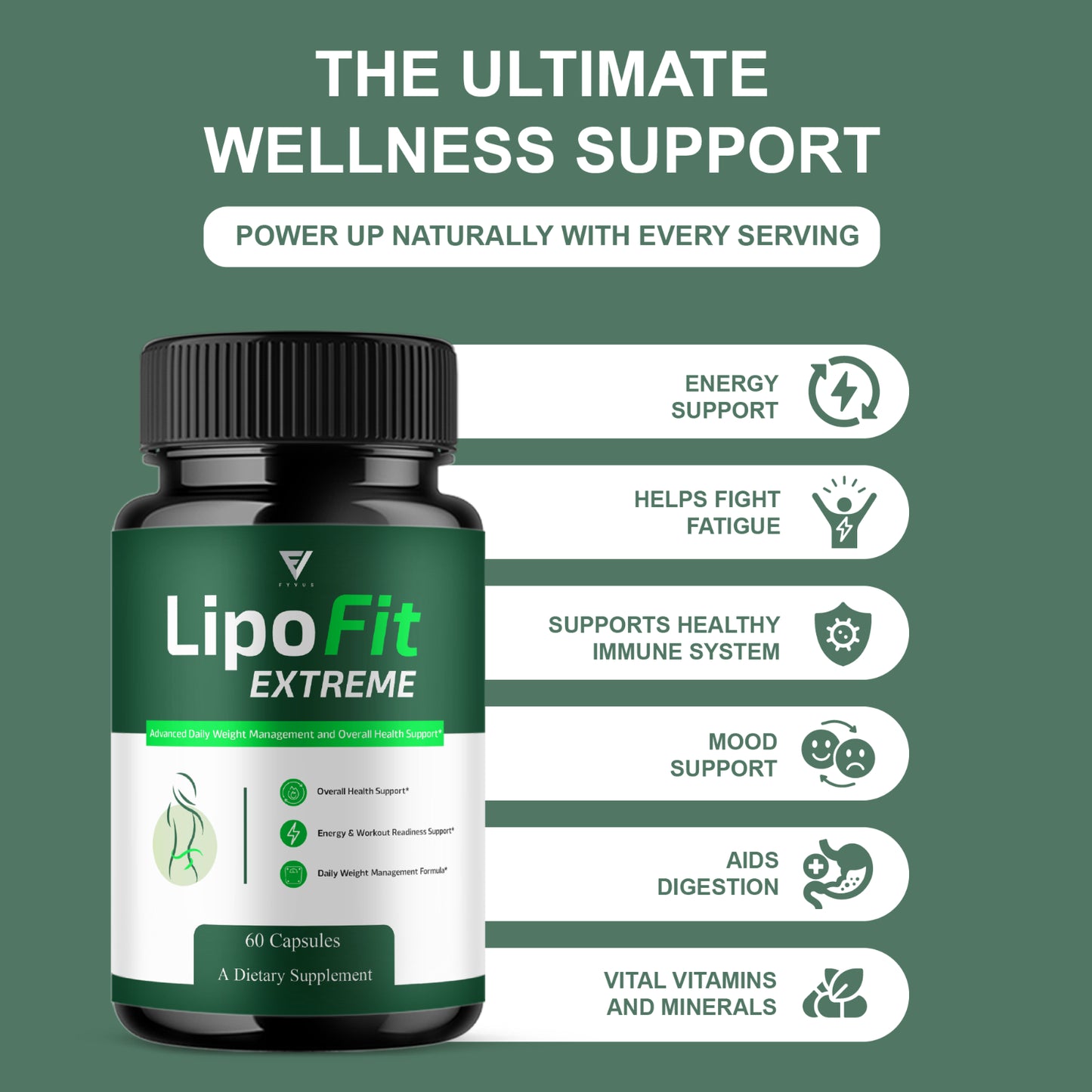 Lipofit Extreme Premium Wellness Supplement, Lipo Fit (60 Capsules)