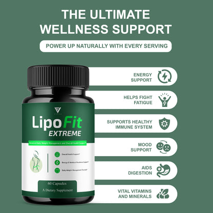 Lipofit Extreme Premium Wellness Supplement, Lipo Fit (60 Capsules)