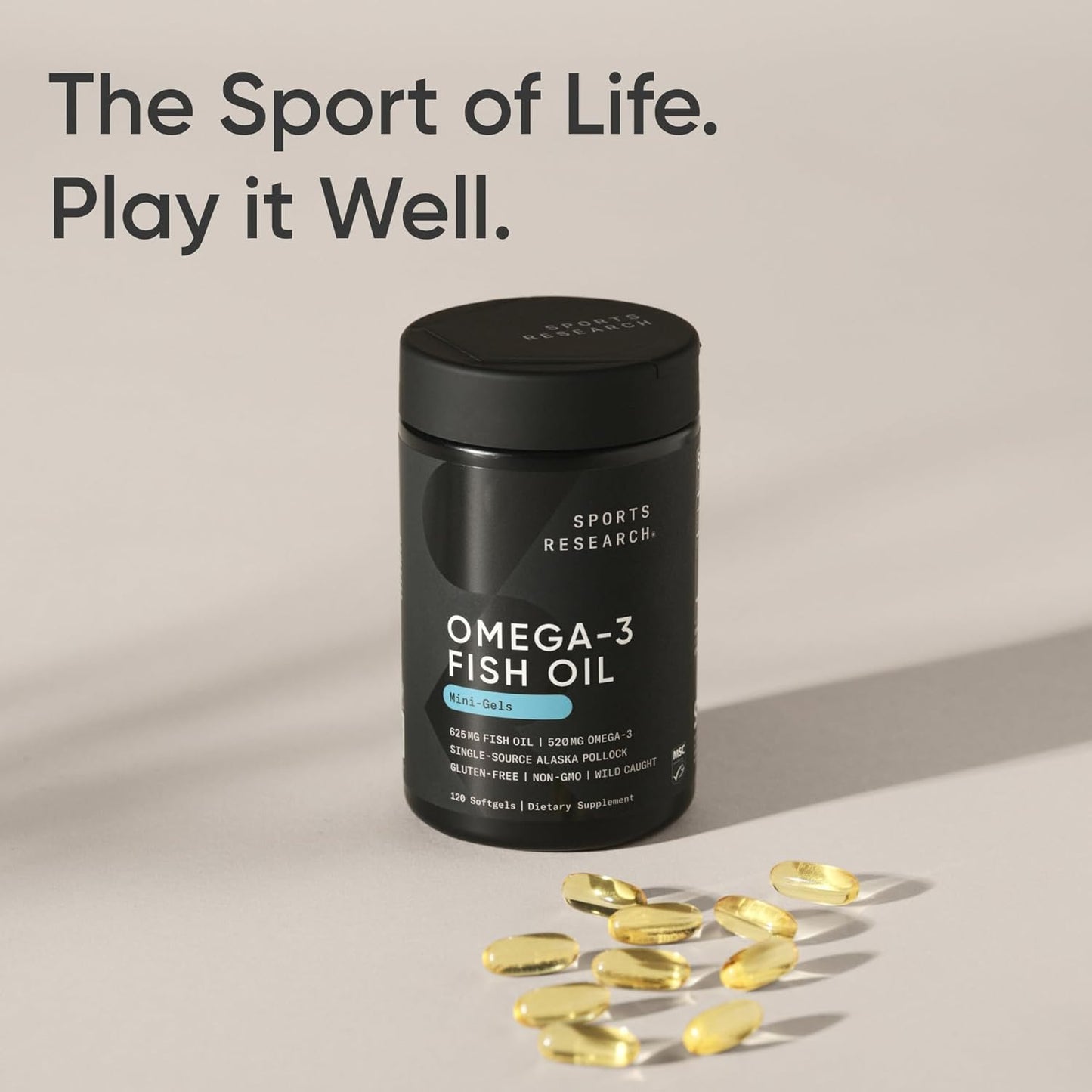 ® Omega-3 Fish Oil Minis from Wild Alaska Pollock, 120 Count | Easy to Swallow Mini-Softgel, Always Fresh Never Fishy, 690Mg EPA 260Mg DHA per Softgel, MSC Certified Sustainable, Non-Gmo