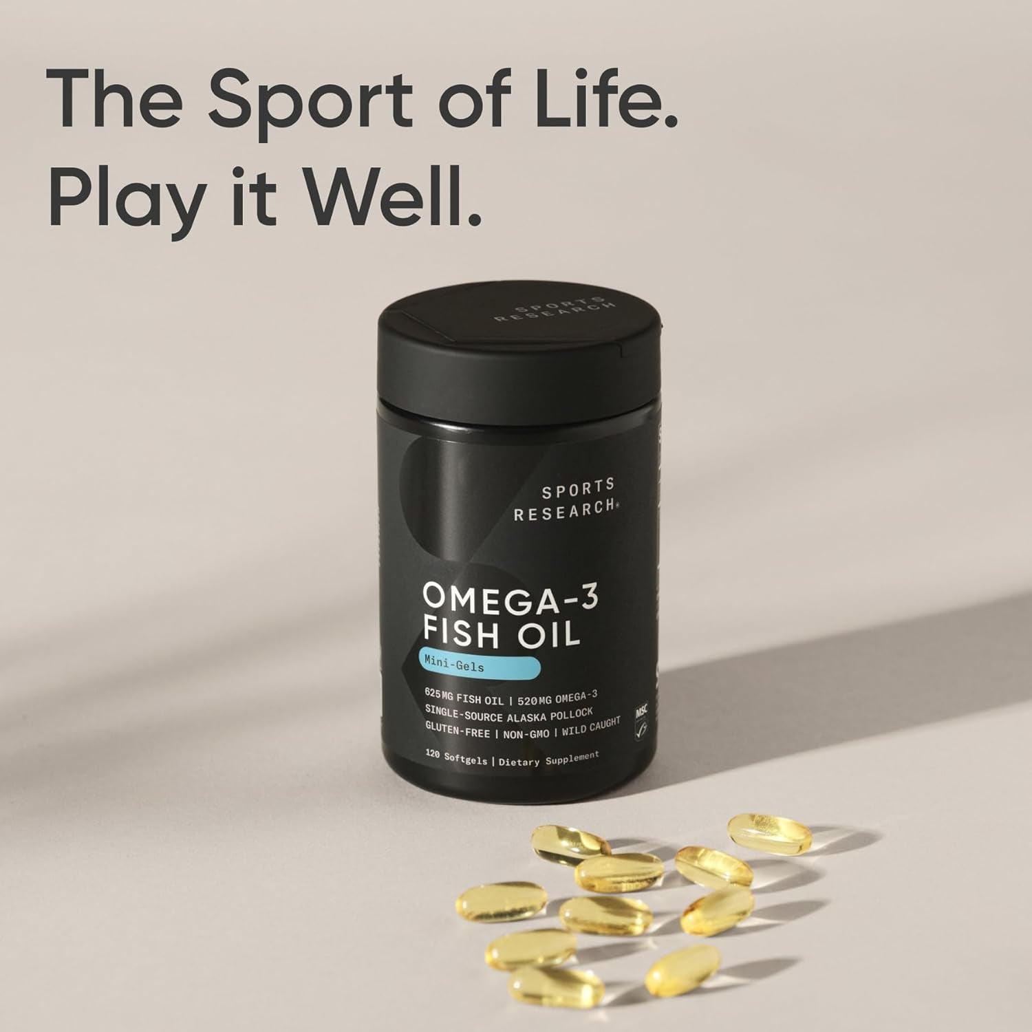® Omega-3 Fish Oil Minis from Wild Alaska Pollock, 120 Count | Easy to Swallow Mini-Softgel, Always Fresh Never Fishy, 690Mg EPA 260Mg DHA per Softgel, MSC Certified Sustainable, Non-Gmo
