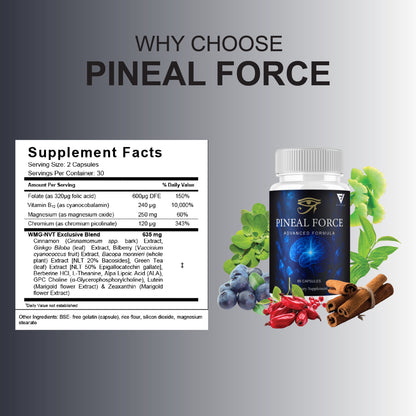 Pinealforce Premium Health & Wellness Supplement Pills (60 Capsules)