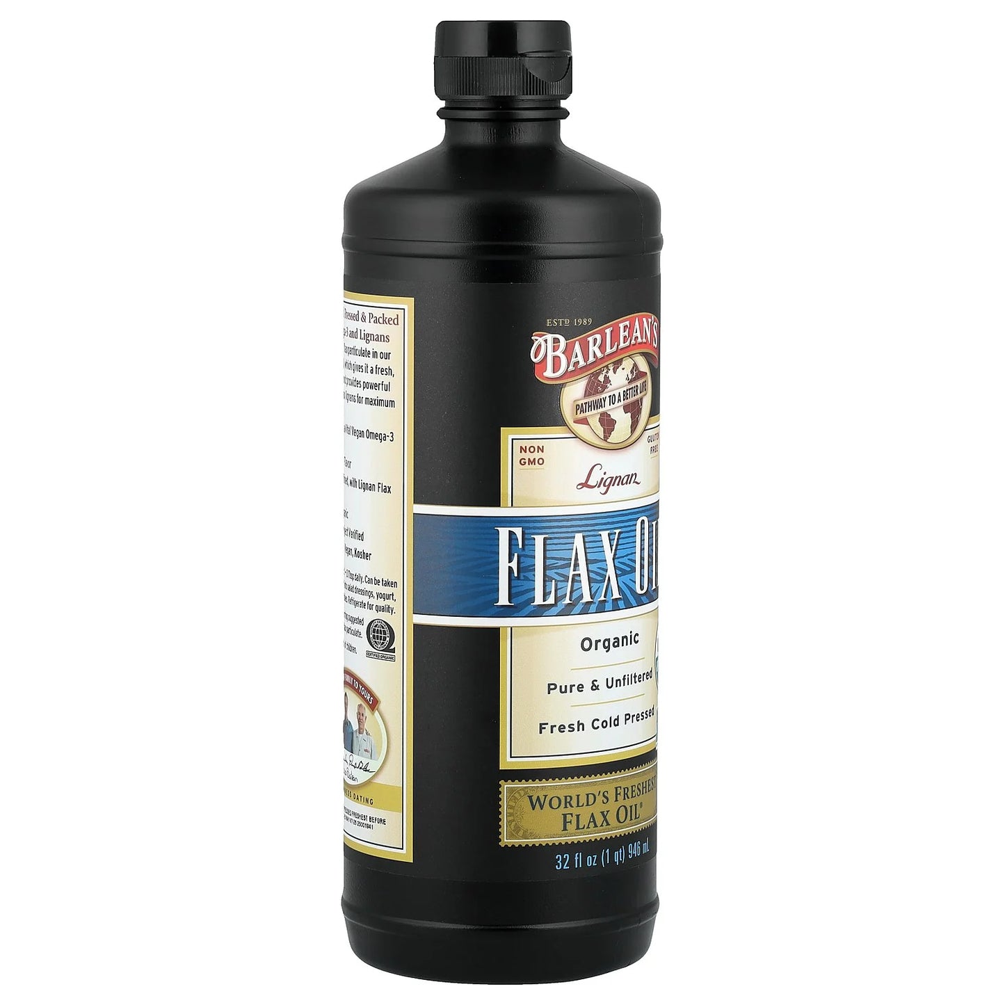 Barleans Organic Oils Barleans Flax Oil, 32 Oz