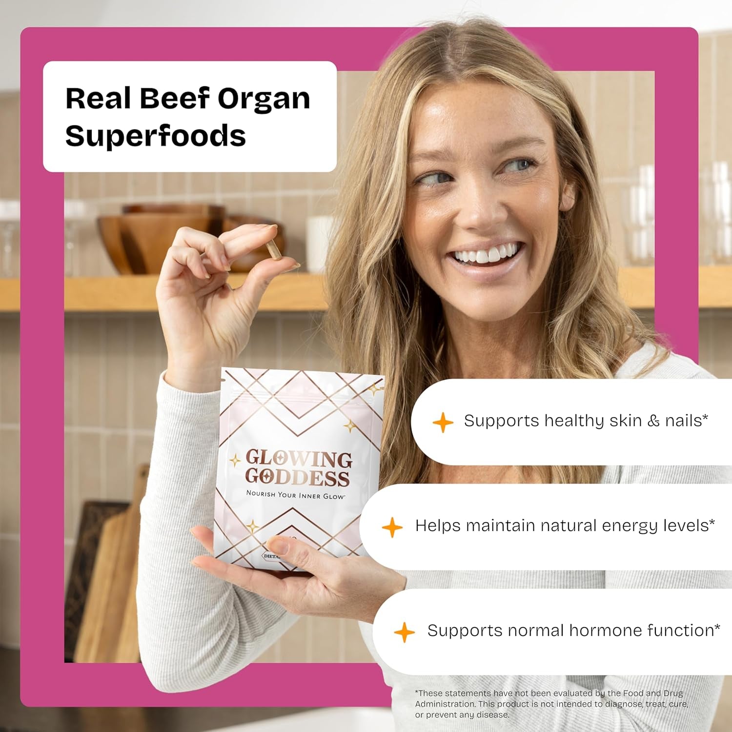Female-Optimized Beef Organ Superfood | Made in the USA, with USA Beef | Beef Ovary, Uterus, Liver, Heart & 6 More | 100% Grass Fed & Finished, Pasture Raised Cattle | 3Rd Party Tested