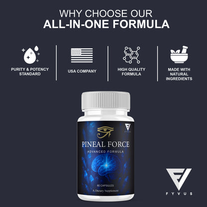 Pinealforce Premium Health & Wellness Supplement Pills (60 Capsules)