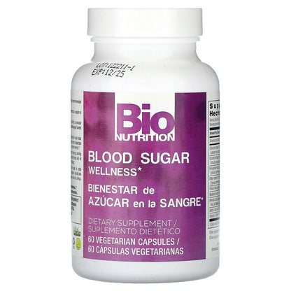 Bio Nutrition - Blood Sugar Wellness - 60 Vegetarian Capsules