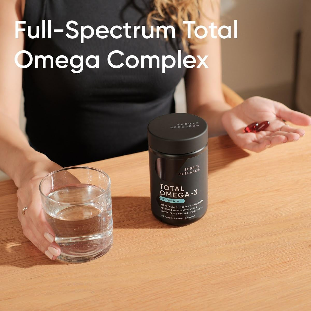 ® Total Omega-3 Fish Oil 2200Mg - Made from Antarctic Krill W/Astaxanthin, Wild Sockeye Salmon & Alaska Pollock - 960Mg of EPA & DHA - 120 Softgels
