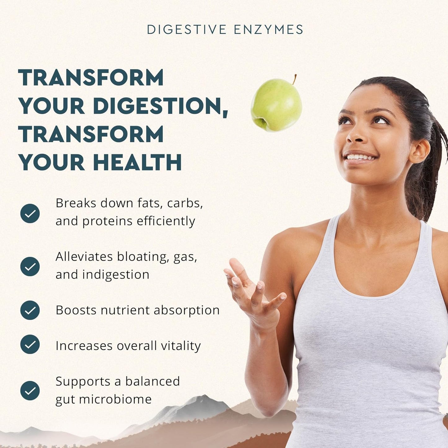 Digestive Enzymes for Women & Men, 90 Capsules, with Probiotics and Grass Fed Beef Organs, Supports Gut Health, Digestive Health & Nutrient Absorption, Allergen Free, Non GMO