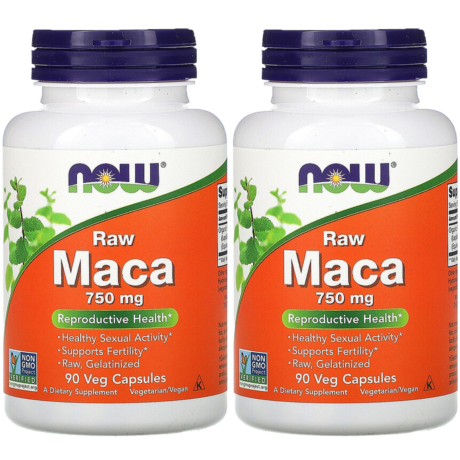 Now Foods, (2 Pack) Maca, Raw, 750 Mg, 90 Veggie Caps