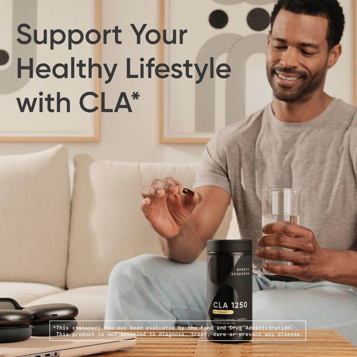 CLA - 1250Mg with Active Conjugated Linoleic Acid for Men and Women | Non-Gmo, Soy & Gluten Free - 95% (90 Softgels)