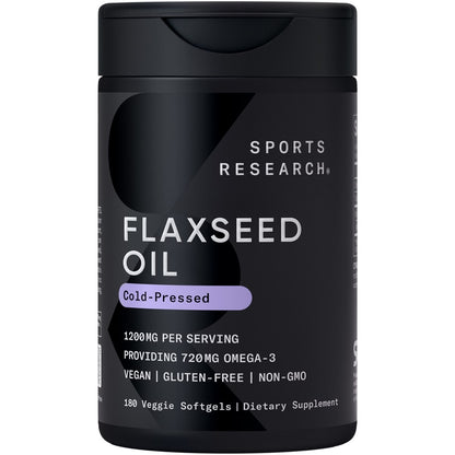 Vegan Flaxseed Oil 1200Mg W/ ALA Omega 3 Herbal Supplement 180 Softgels Non-Gmo