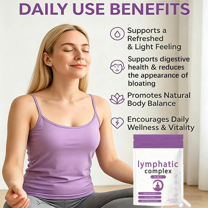 Lymphatic Complex 6-In-1 Capsules with Burdock, Dandelion & Kelp, Supports Digestion & Skin Vitality, Vegan, Non-Gmo, Gluten-Free, 90 Veggie Caps