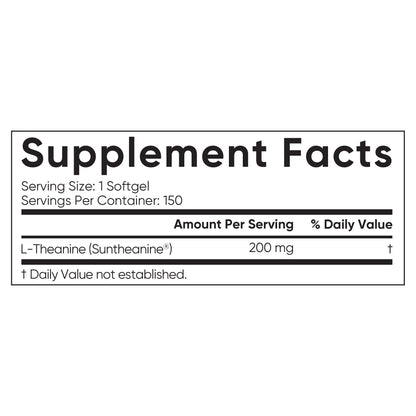 Sports Research L-Theanine Suntheanine 200 Mg, 150 Softgels
