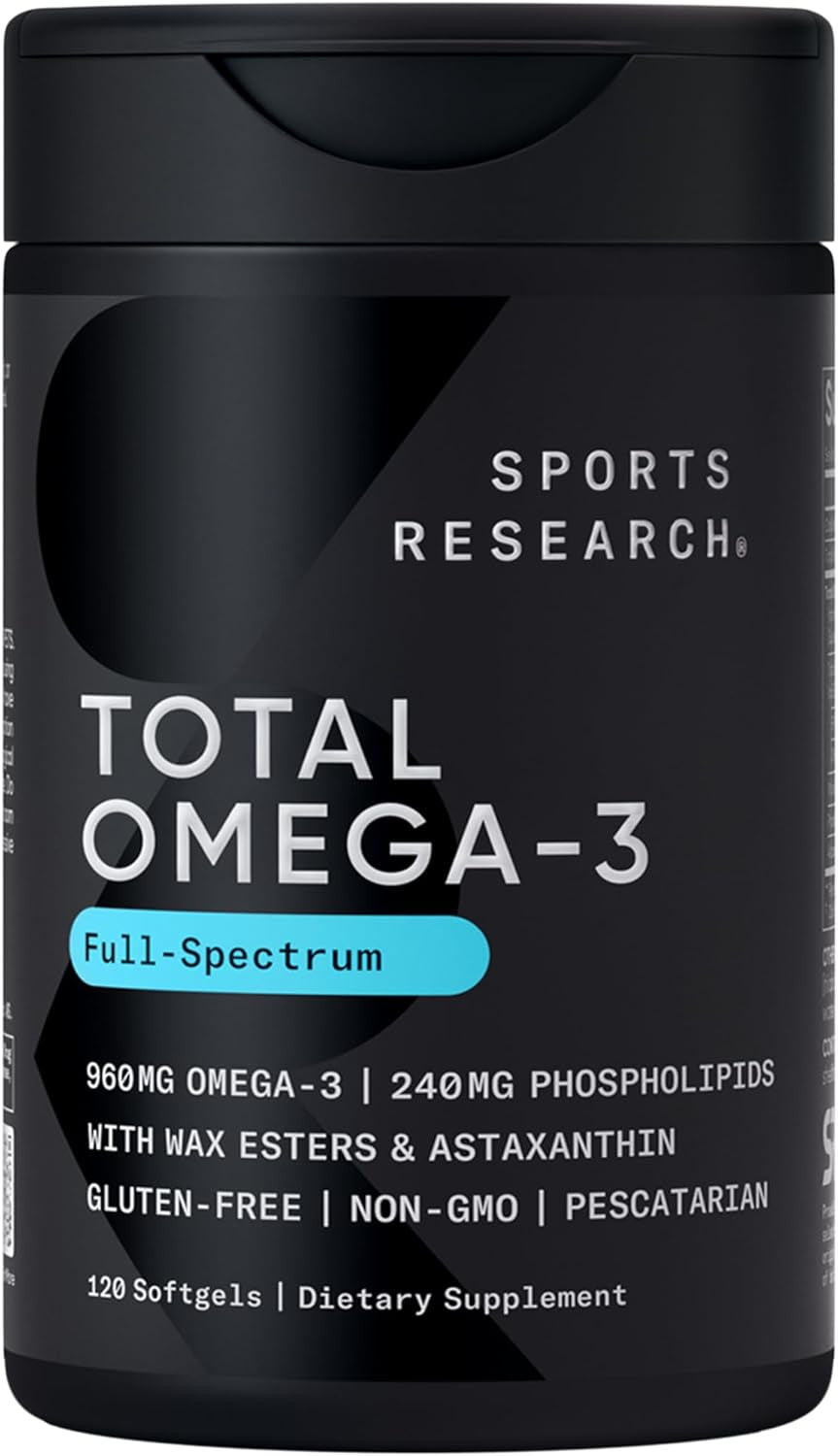 ® Total Omega-3 Fish Oil 2200Mg - Made from Antarctic Krill W/Astaxanthin, Wild Sockeye Salmon & Alaska Pollock - 960Mg of EPA & DHA - 120 Softgels