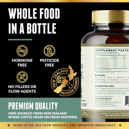 New Zealand Grass-Fed Beef Organ Complex — 5 Organs for Energy, Immunity & Hormone Support