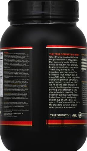 Optimum Nutrition Gold Standard Whey Protein Powder, Cookies & Cream, 2 LB