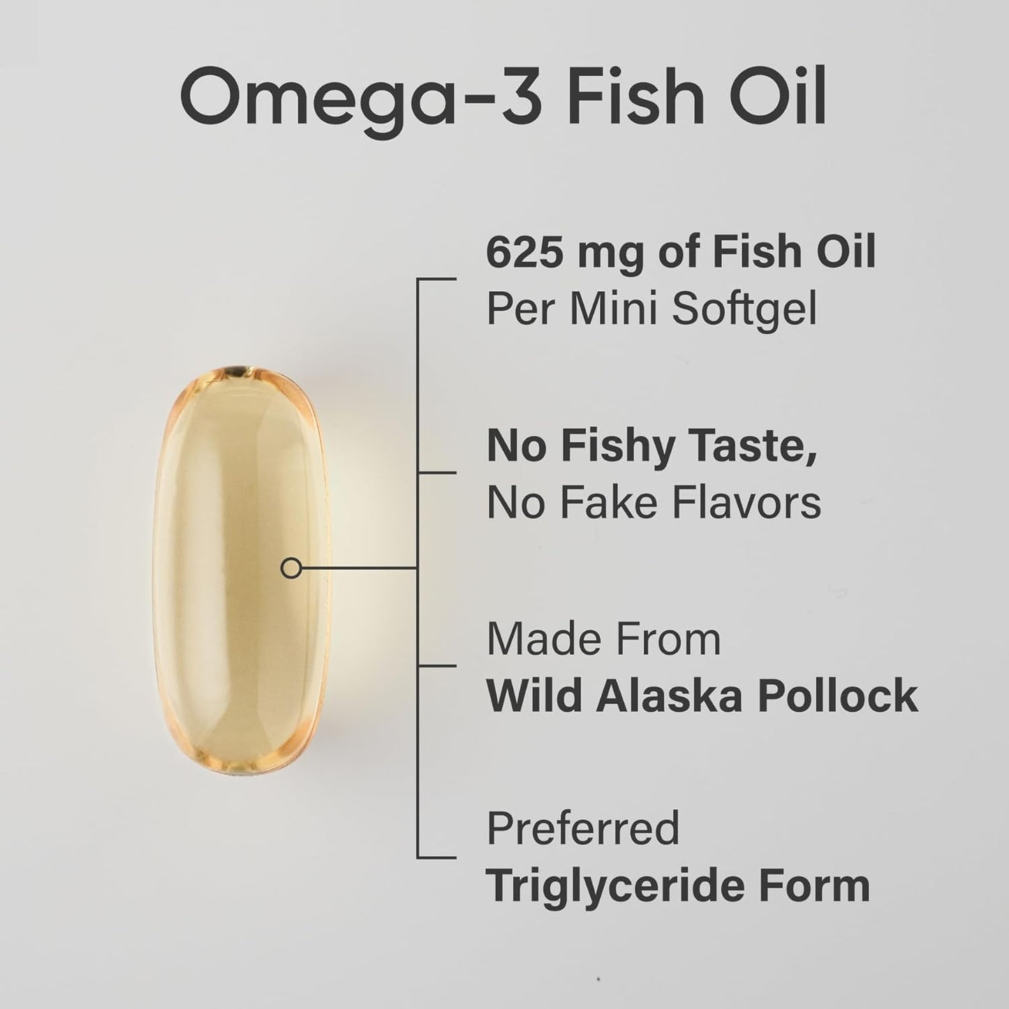 ® Omega-3 Fish Oil Minis from Wild Alaska Pollock, 120 Count | Easy to Swallow Mini-Softgel, Always Fresh Never Fishy, 690Mg EPA 260Mg DHA per Softgel, MSC Certified Sustainable, Non-Gmo
