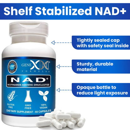 Genex NAD+ Nicotinamide Adenine Dinucleotide 250Mg (60 Capsules)