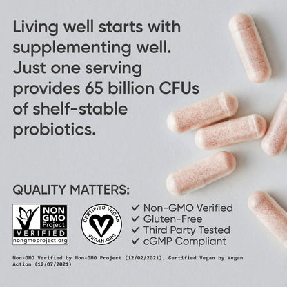 ® Women'S Probiotics 65 Billion CFU W/Prebiotics, 30 Count | Gut Health & Digestive Support, Probiotics for Women W/ Cranberry, Vegan Certified, Non-Gmo, Gluten-Free, 30 Servings