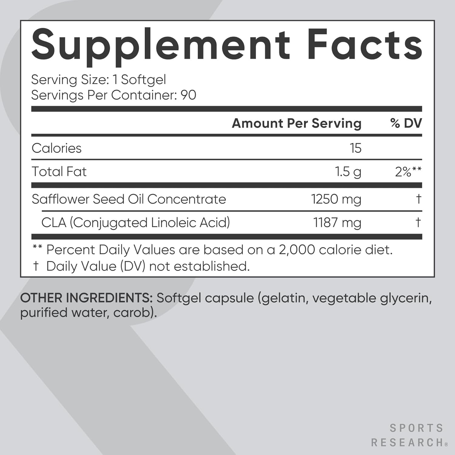 CLA - 1250Mg with Active Conjugated Linoleic Acid for Men and Women | Non-Gmo, Soy & Gluten Free - 95% (90 Softgels)