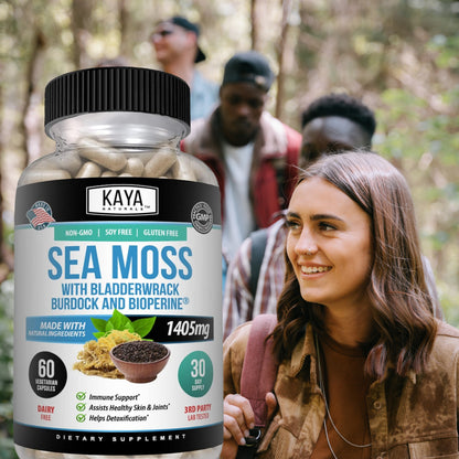Irish Sea Moss 60Ct, Burdock Root, Bladderwrack Powder, Immune & Thyroid Care
