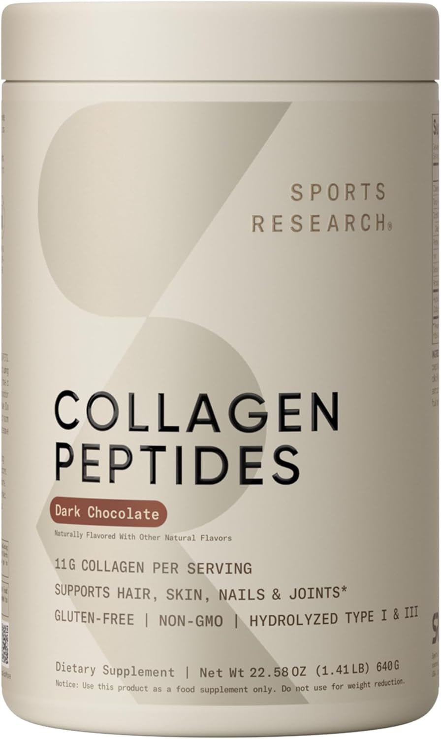 ® Collagen Peptides Protein Powder, 22.58Oz (Dark Chocolate) | Hydrolyzed Type 1 & 3 Collagen for Healthy Skin, Nails, & Joints - Grass-Fed, Non-Gmo, Gluten & Sugar-Free