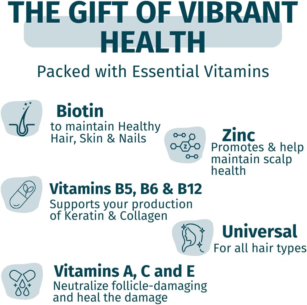 Gomitas para cabello, piel y uñas WEEM - Favorece la salud del cabello - Vitaminas veganas con biotina para mujeres y hombres que favorecen un crecimiento más rápido del cabello, uñas más fuertes, piel saludable, extra fuerte (1)
