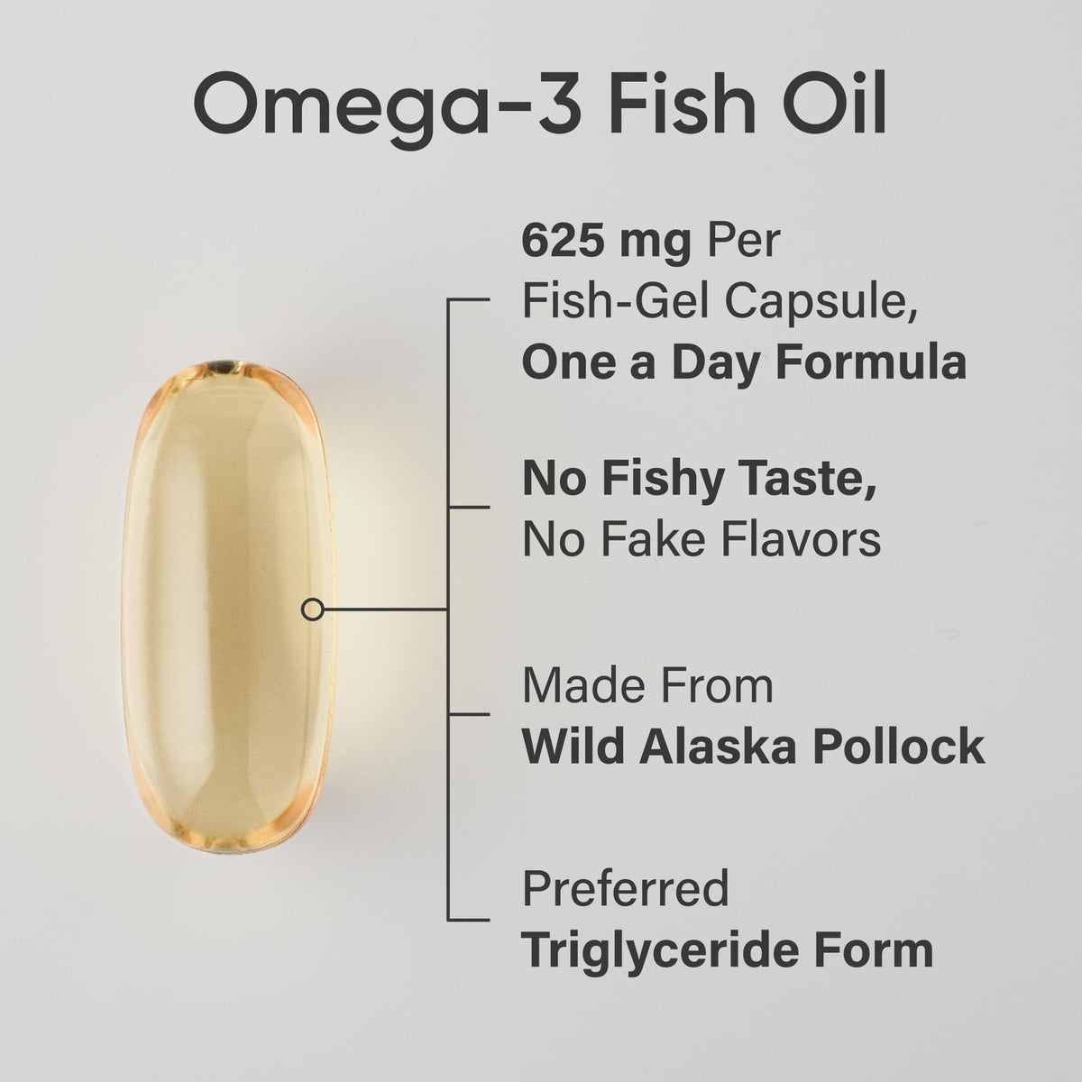 Sports Research® Aceite de Pescado Omega-3 1250mg de Abadejo Salvaje de Alaska, 30 Cápsulas