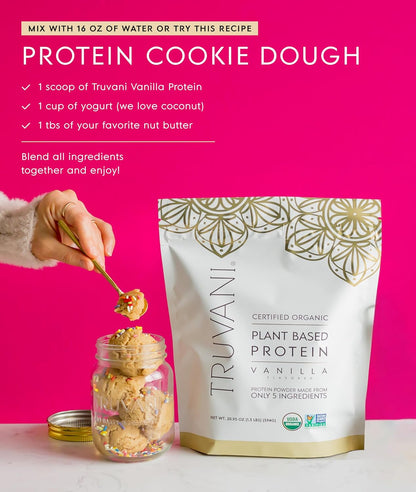 Vegan Pea Protein Powder | Vanilla | 20G Organic Plant Based Protein | 20 Servings | Keto | Gluten & Dairy Free | Low Carb | No Added Sugar