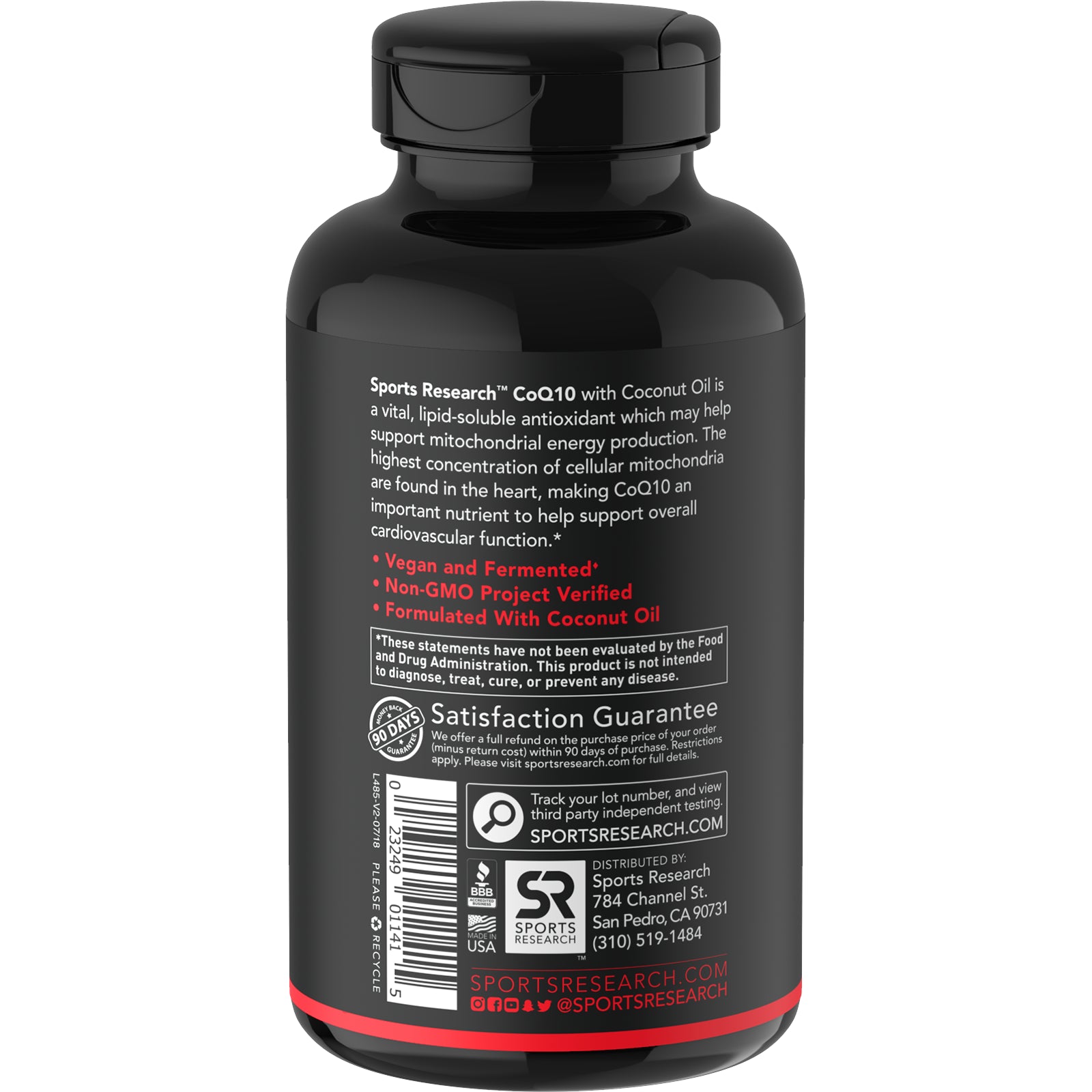 Sports Research Coq10 with Bioperine & Coconut Oil, Dietary Supplement, 100 Mg,