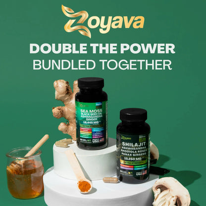 Dynamic Vitality Boost Duo: Sea Moss & Shilajit