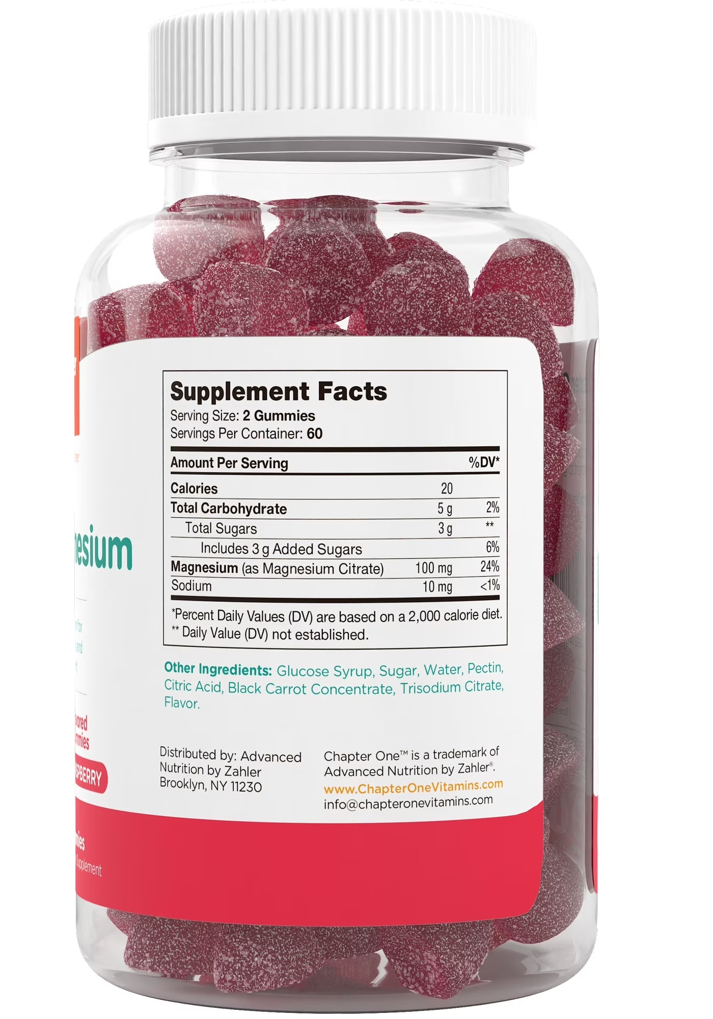 Magnesium Gummies, Calm Kids Magnesium Citrate 100Mg, Kosher, Raspberry Flavor, 120 Gummies
