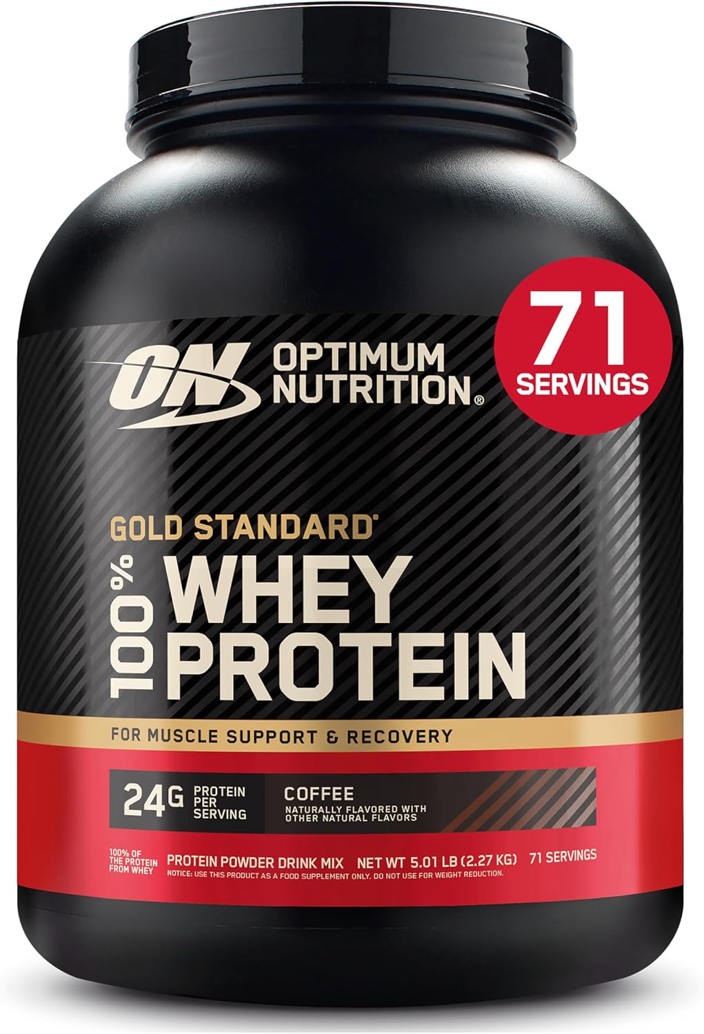 Optimum Nutrition Gold Standard Whey Protein Powder, Cookies & Cream, 2 LB