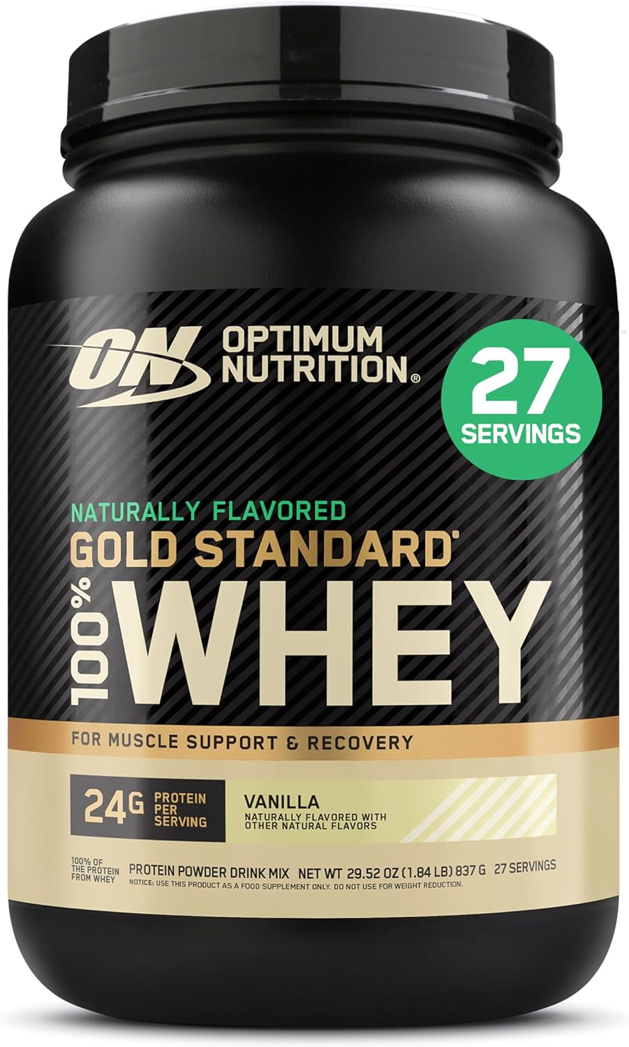 Optimum Nutrition Gold Standard Whey Protein Powder, Cookies & Cream, 2 LB