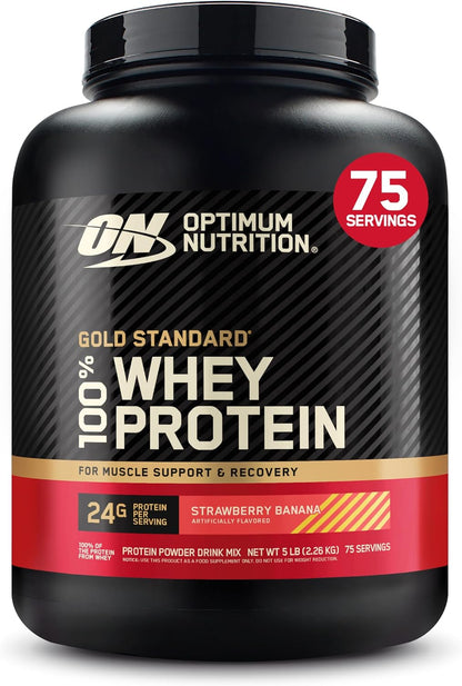 Optimum Nutrition Gold Standard Whey Protein Powder, Cookies & Cream, 2 LB