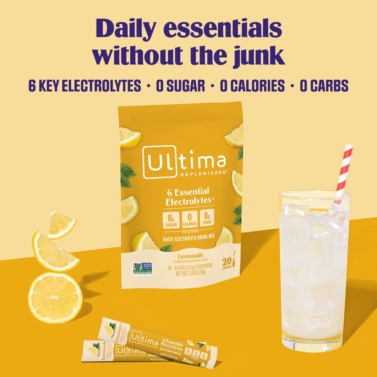 Ultima Replenisher Uva Electrolitos Paquetes, 20 Sobres