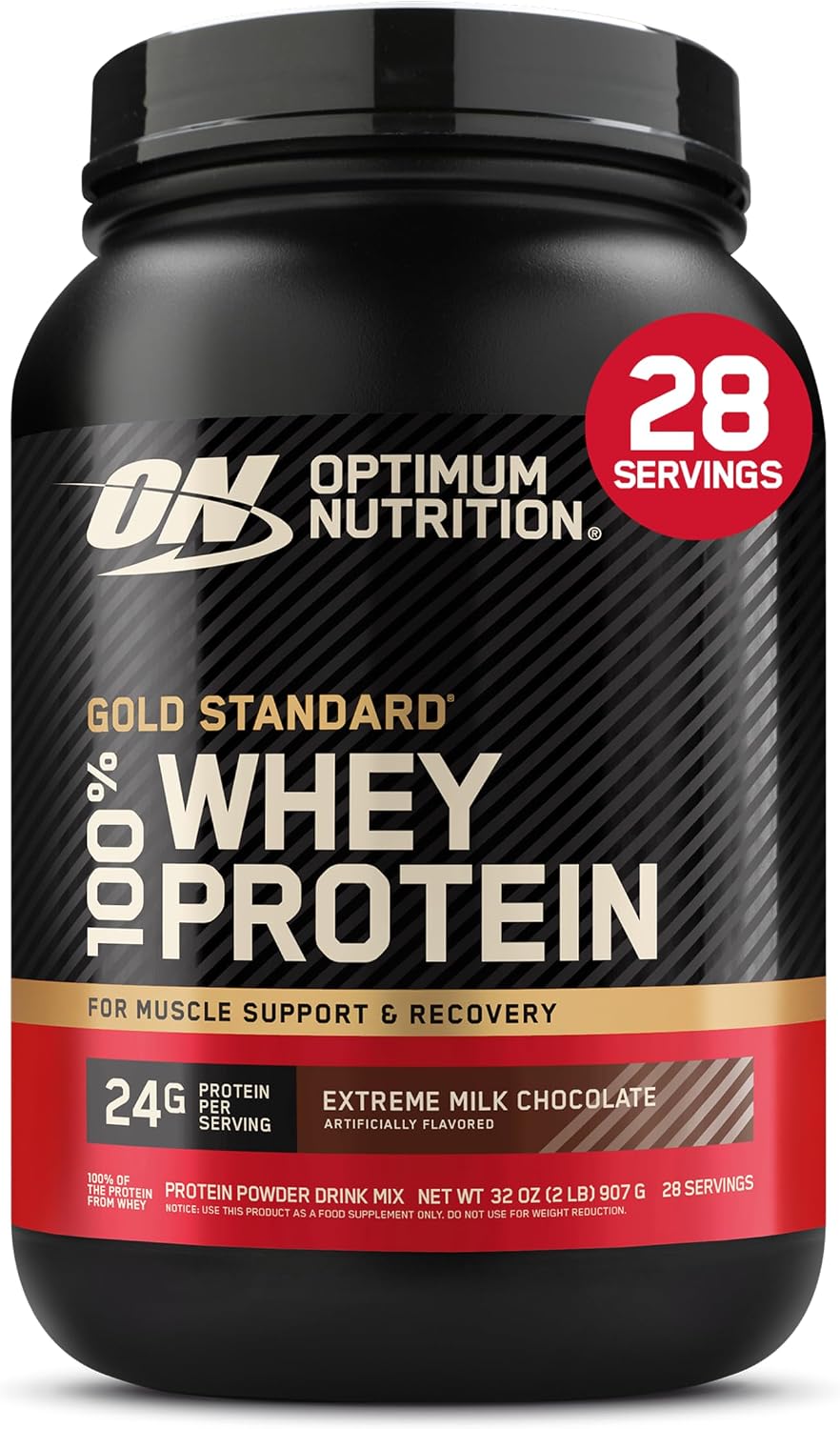 Optimum Nutrition Gold Standard Whey Protein Powder, Cookies & Cream, 2 LB