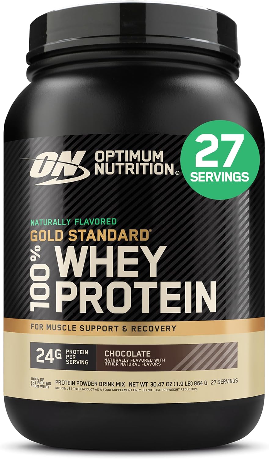 Optimum Nutrition Gold Standard Whey Protein Powder, Cookies & Cream, 2 LB