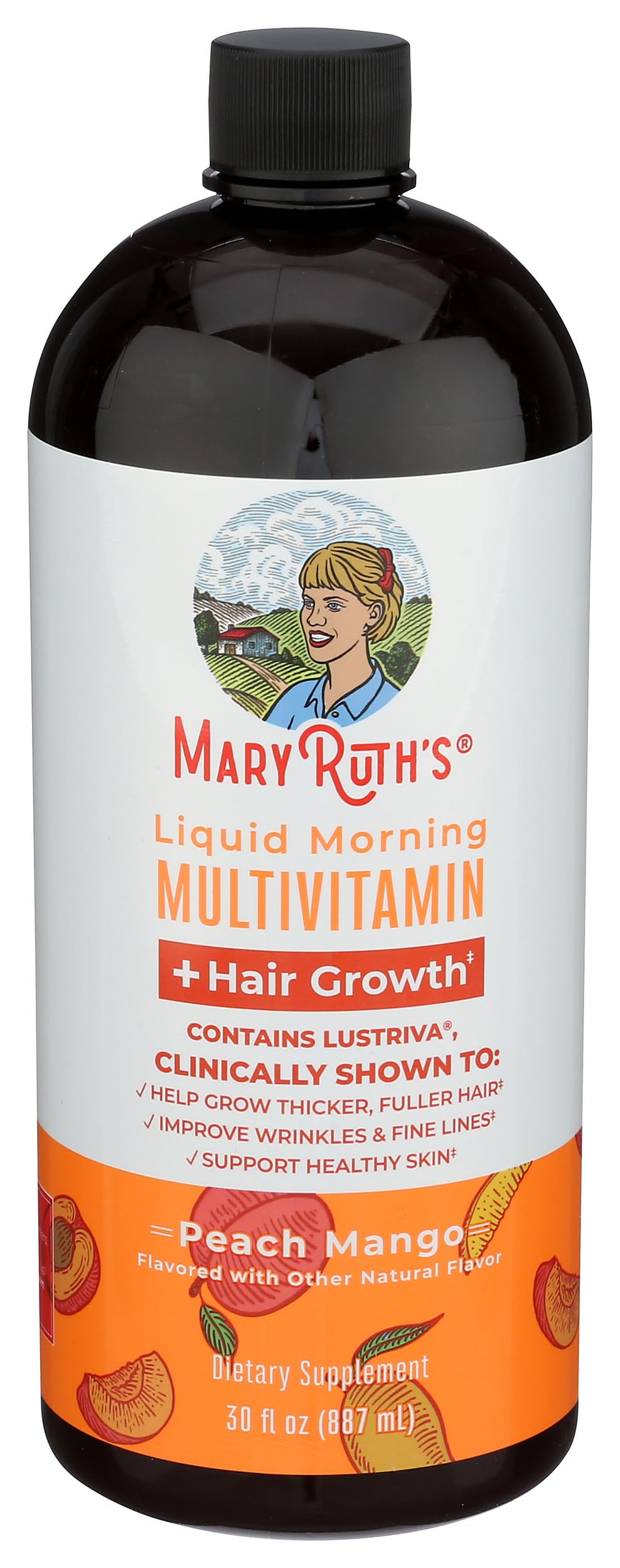 MARYRUTH'S Liquid Multivitamin + Hair Growth, Clinically Thicker Hair, 15oz