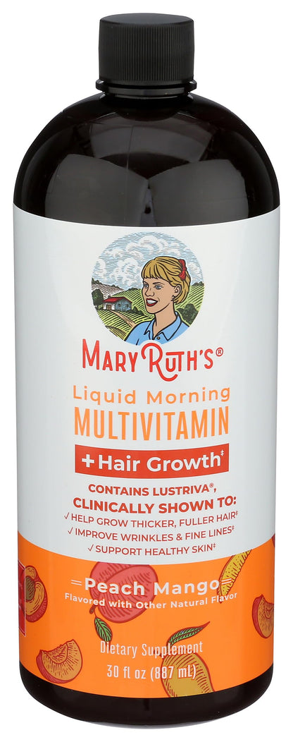 MARYRUTH'S Liquid Multivitamin + Hair Growth, Clinically Thicker Hair, 15oz